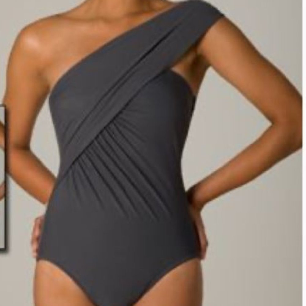 MagicSuit Gray Goddess One Piece Bathing Suit Size 10